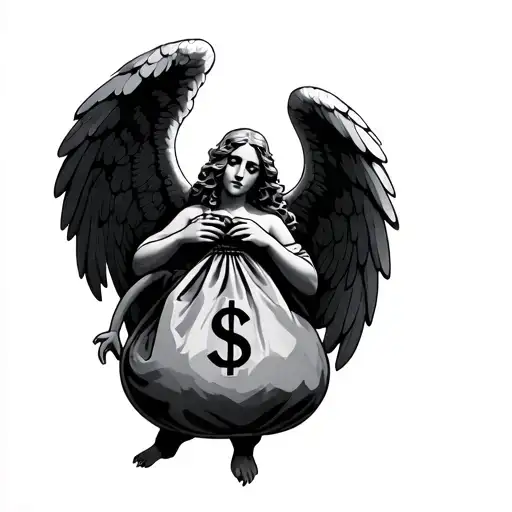 Angel With Money Bag