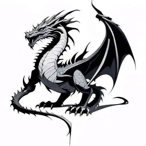 Cyber Sigilism Dragon Tattoo