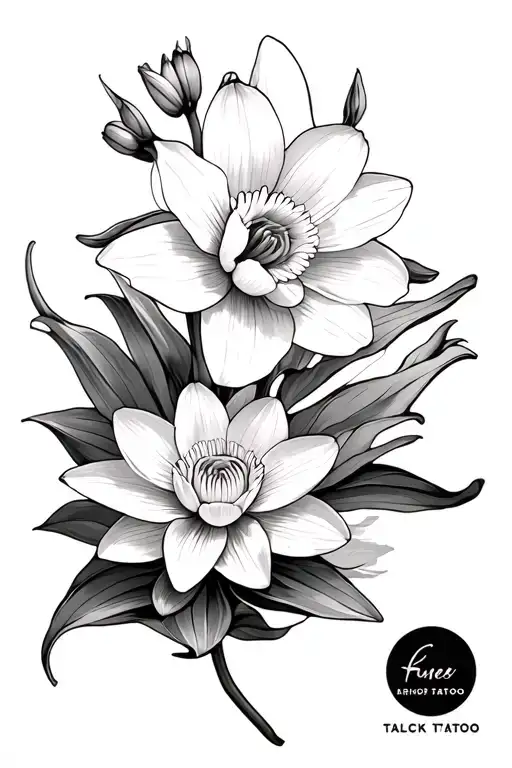 Daffodil And Water Lily