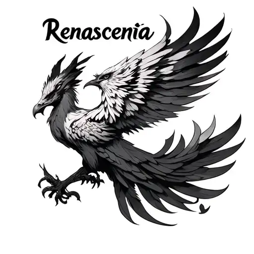 Phoenix With Renascentia Written Above It