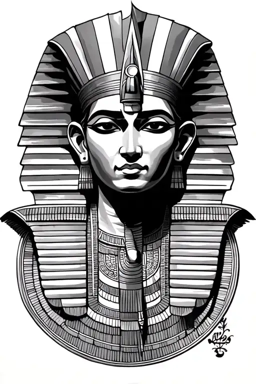 Egyptian God Tattoo Showing Life