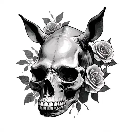 Skull Roses Rhino