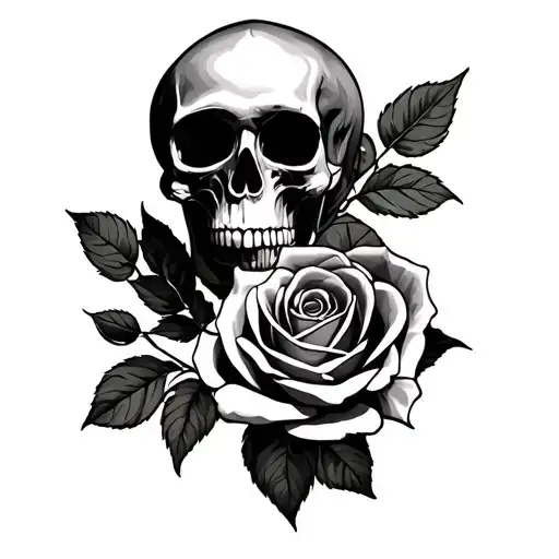 Skull And Rose