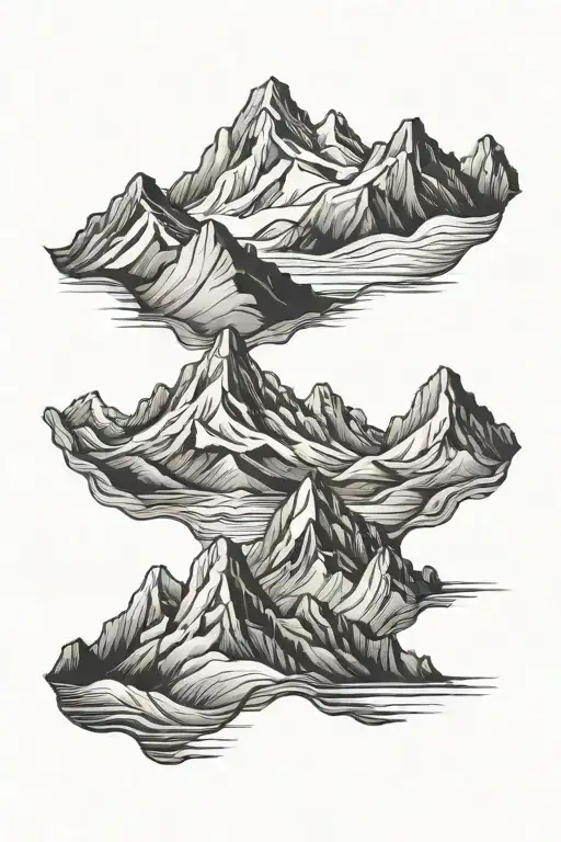 Mountain Range Medium Sized