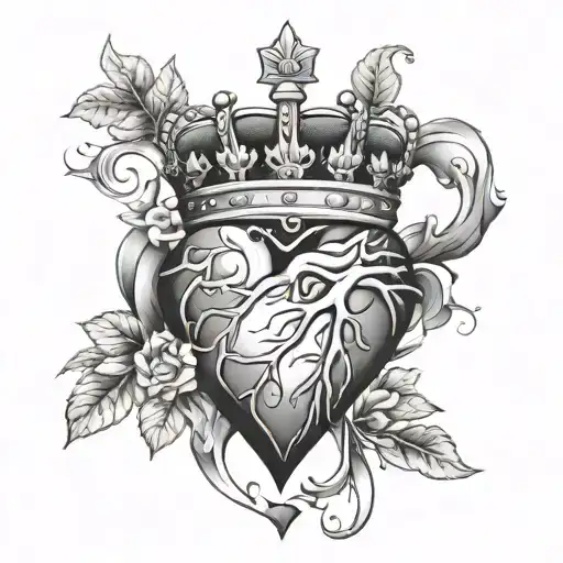 Crown Over A Anatomical Heart