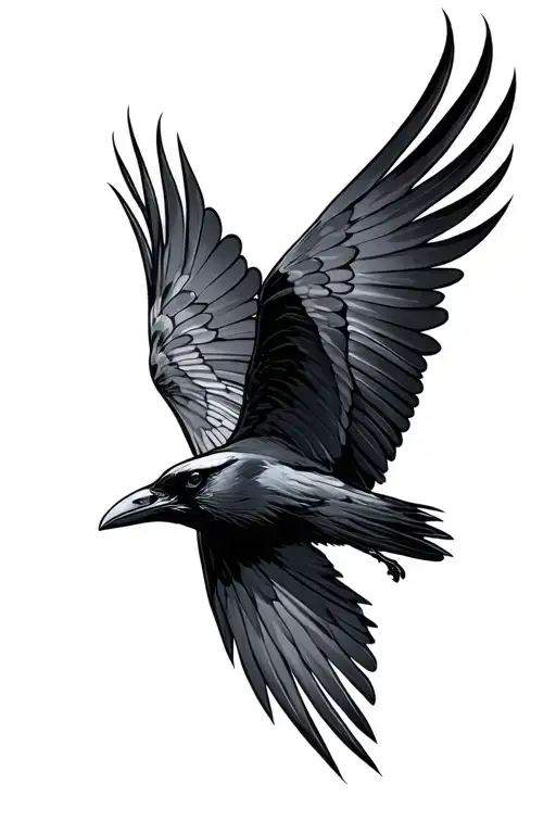 Raven Flying
