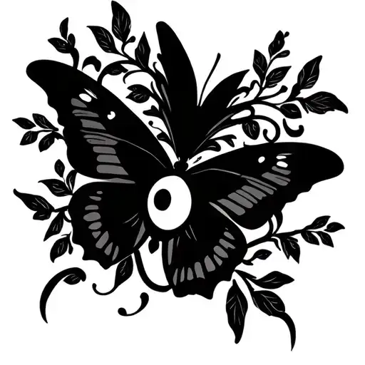 Semi Colon Butterfly With Vine Bracelet Tattoo Wrapped Around Wrist