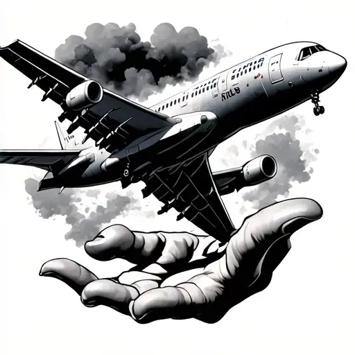 I Want A Tattoo On My Male Forearm That In The Center Had An Airbus Airplane Flying Towards My Hand