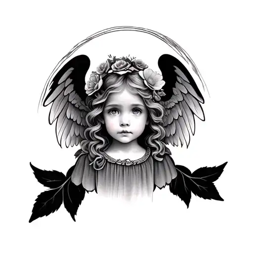 Baby Girl Angel Flowers