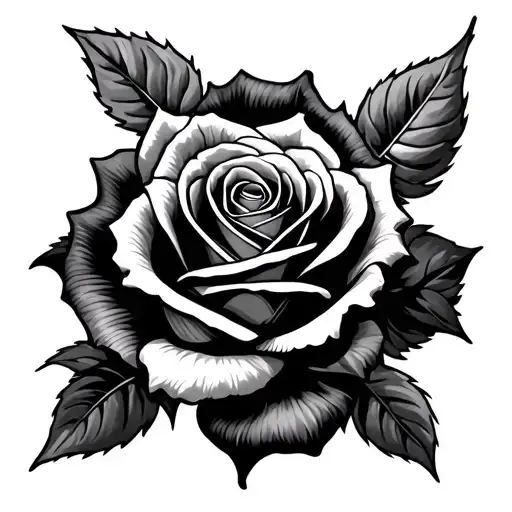 Black Rose Tattoo Inspired