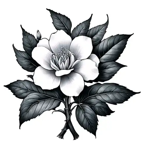 Gemini Zodiac Sign With Honeysuckle Growing