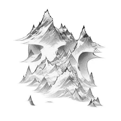 Curved Lines Forming An Abstract Anime-inspired Landscape