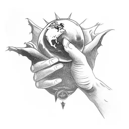 Evil Wizard Holding The World In His Hand