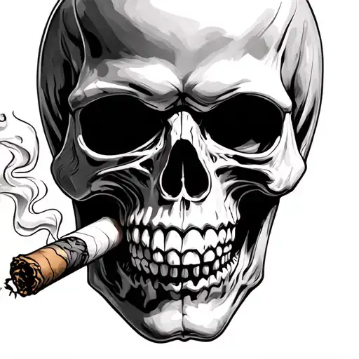 Red Skull Scary Smoking Joint