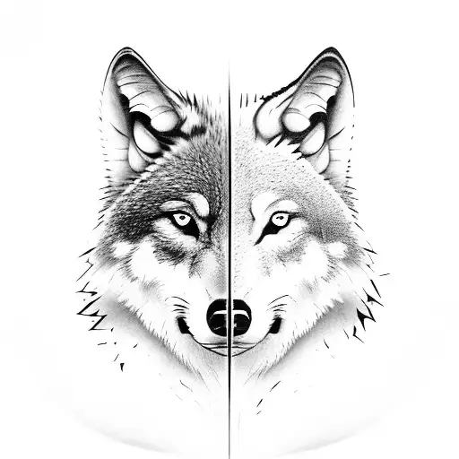 Wolf And Clock And Swallow