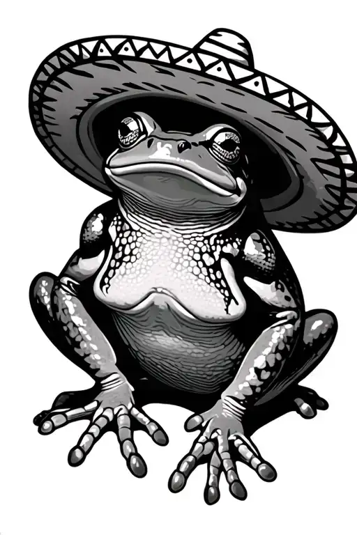 Rainforest Frog Wearing A Sombrero