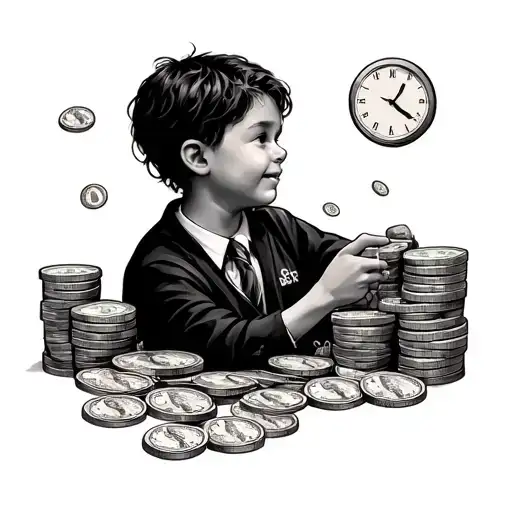 A Tattoo About Money And Time And A Little Person In The Middle