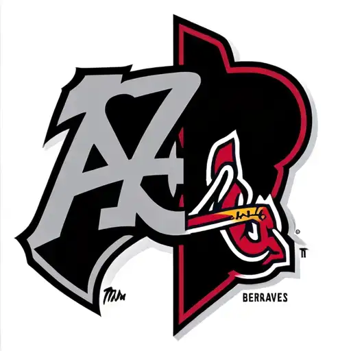 Chicago And Atlanta Braves Logo Intertwined
