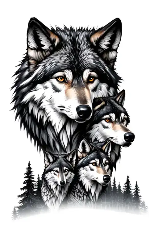 Wolf Family Tree Mountain Range