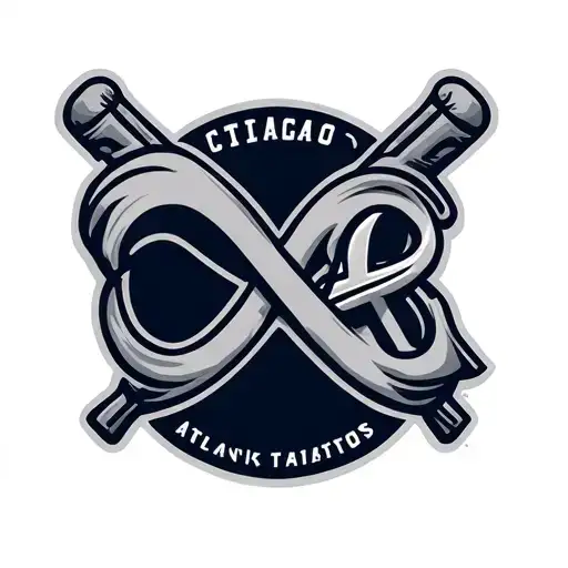 Chicago And Atlanta Braves Logo Intertwined Infinity Symbols