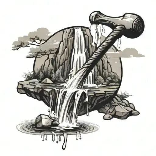 Waterfall And Hammer