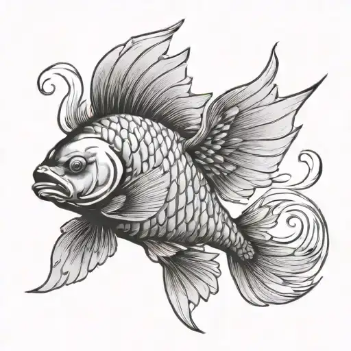 Carp With Angel Wings