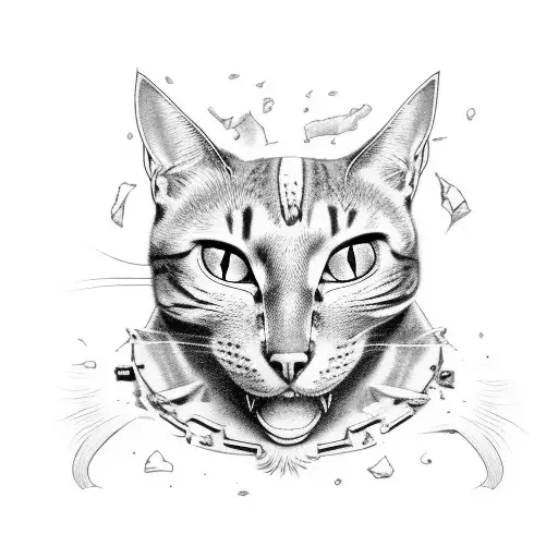 Gruesome Half Dead Cat