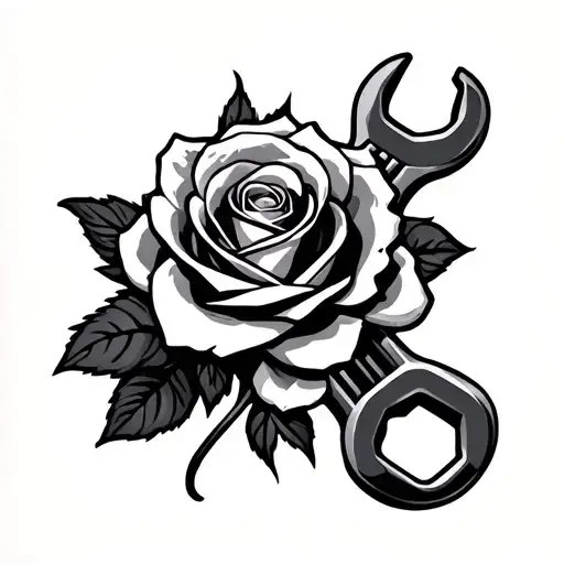 Wrench With Rose
