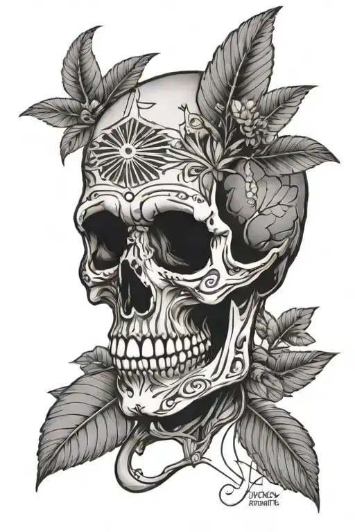 Symbol Of The Brazilian Pm Embedded In A Skull