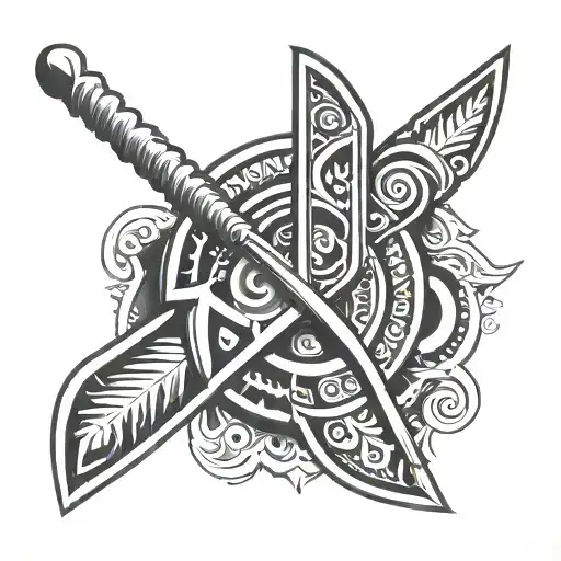 Maori Dart Iron And Mallet