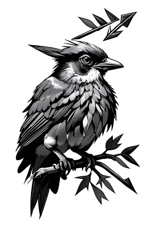 Pointing Arrows Turn Into Bird