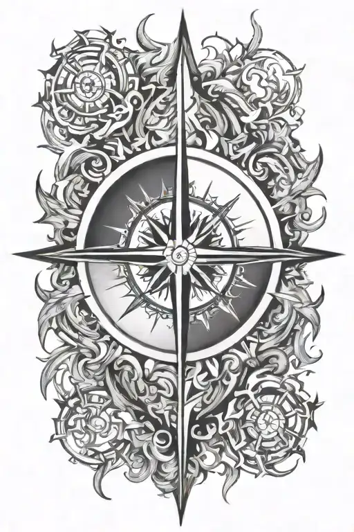 Sun With A Compass Inside