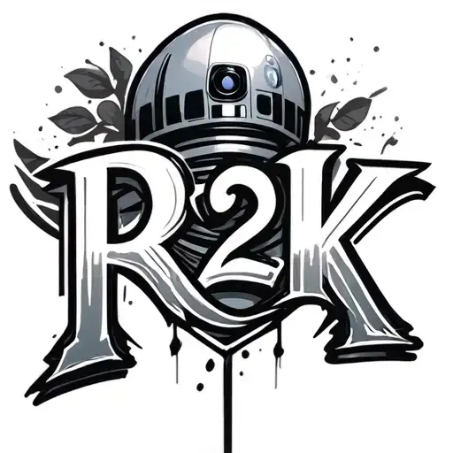 R2k In Script Font