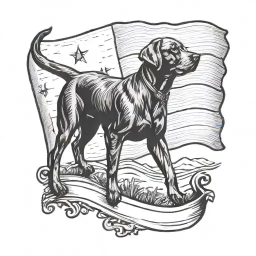 Italian Flag And Black Labs