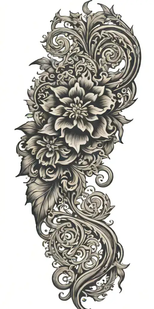Incorporate Intricate Leather Tooling Patterns Into A Filagree Tattoo Design