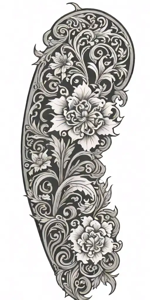Incorporate Leather Tooling Patterns Into A Filagree Tattoo Design