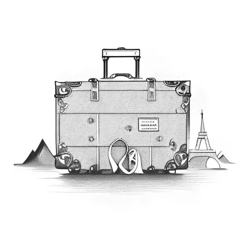 A Vintage Suitcase With Travel Destinations As Book Titles