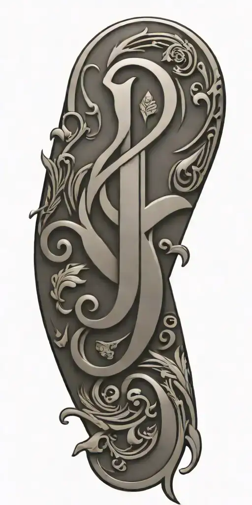 Tooled Leather With The Initials J And S