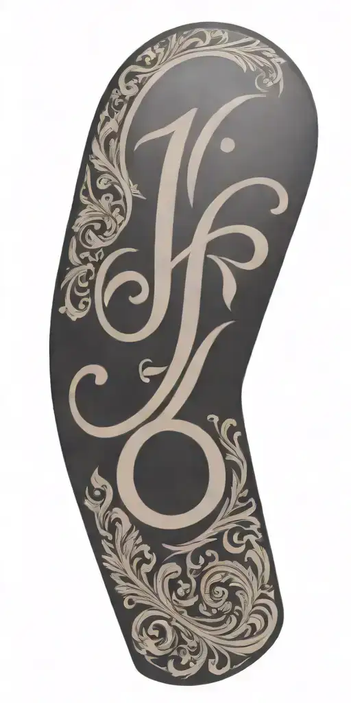 Tooled Leather With The Initials J And S