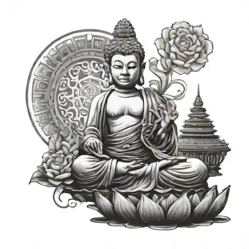 Thailand Buddism With Chef Background Symbolizing Your Passion