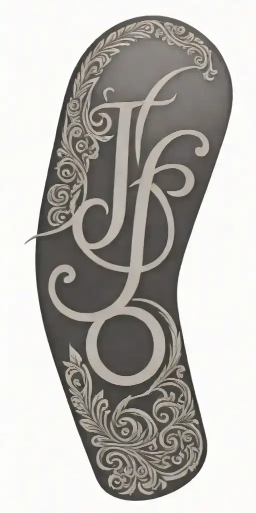 Tooled Leather With Letters J And S