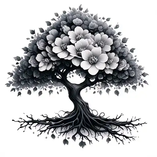 Girlie Spiritual Tree Flowers