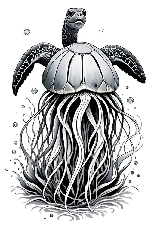 Beach Turtle Starfish Jellyfish