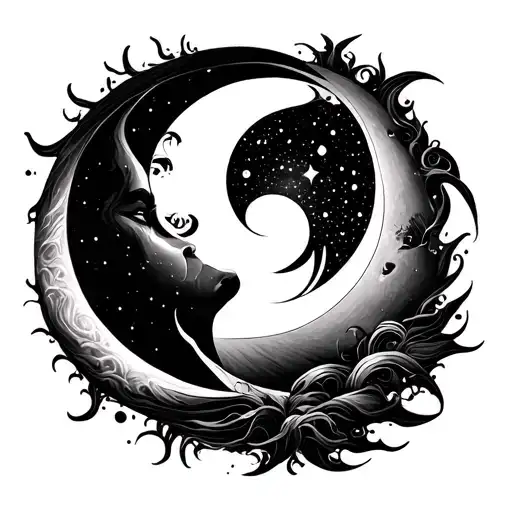 Sun Earth Wind Water Spirit Moon Merging Together