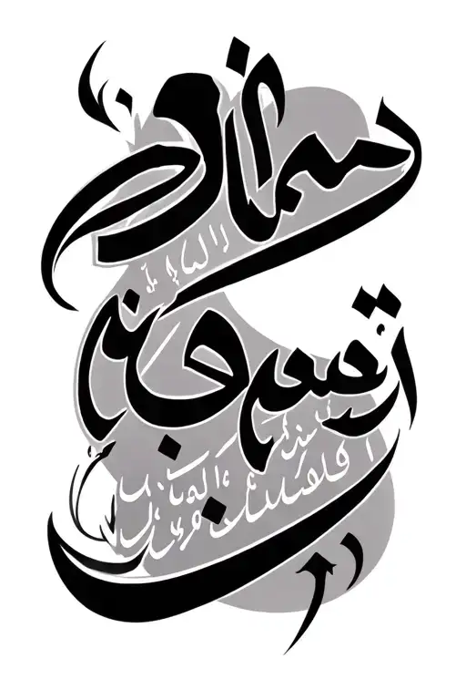 Arabic Calligraphy Tattoo About Family