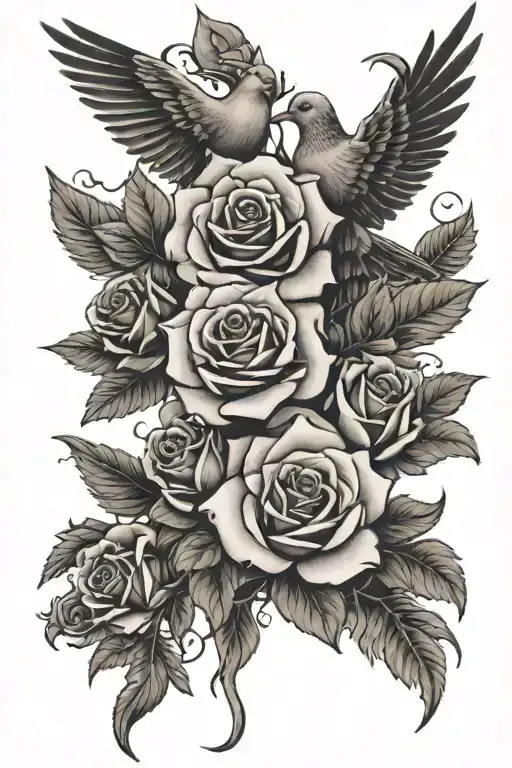 Roses Dove Crosses Mixed