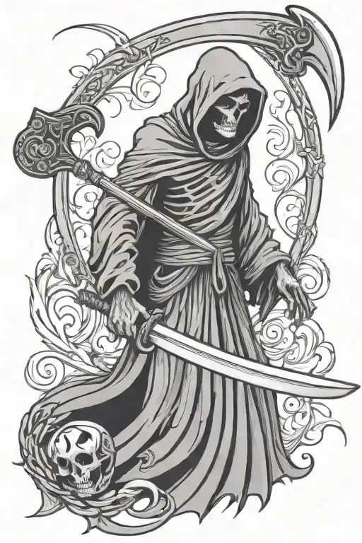 Grim Reaper With Scythe