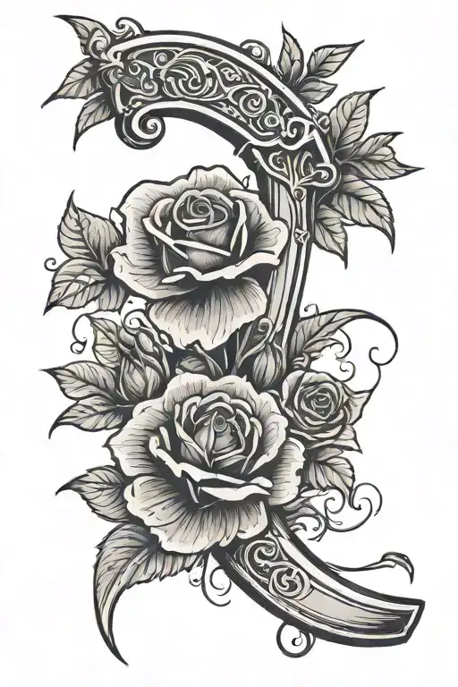 Scythe Made From A Rose