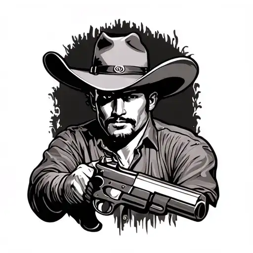 Cowboy With Gun