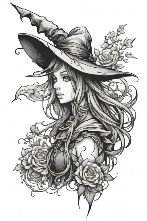 Realistic Anime Beautiful Witch